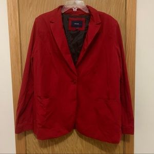 Eloquii by Limited Red Blazer with Black Lining